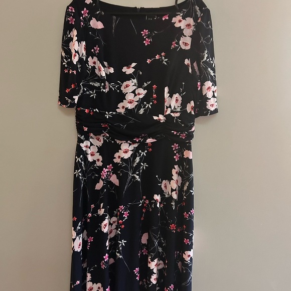 None Dresses & Skirts - Floral Black Dress